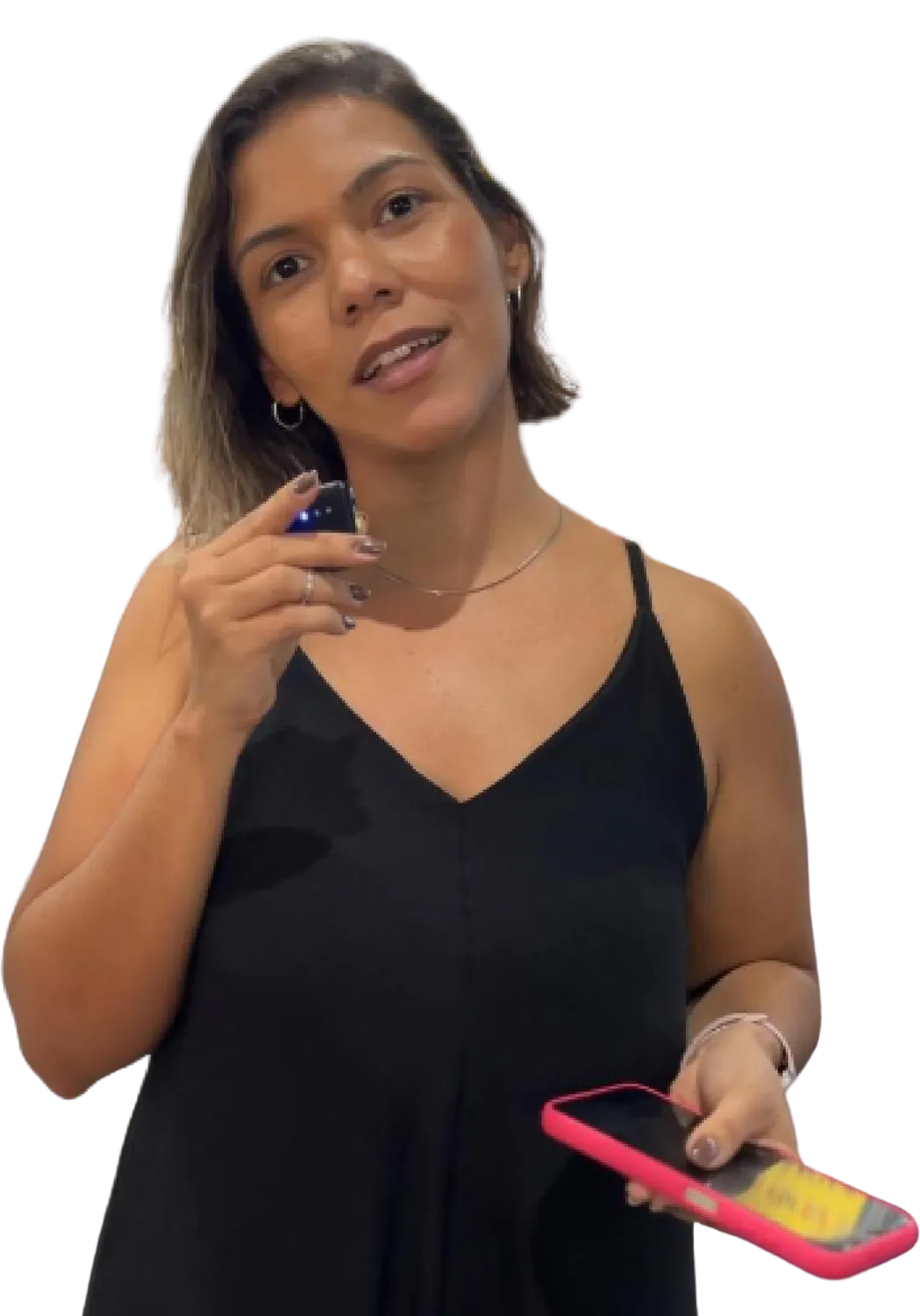 Mayara Almeida, PhD candidate at UFRPE, in her testimonial about the Galoá app.
